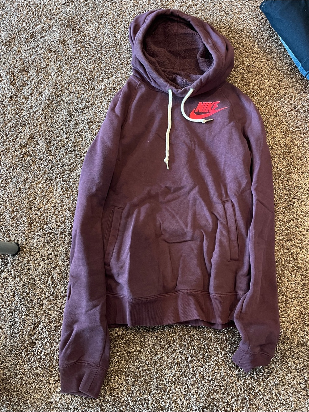 Nike Plum Hoodie with Pink Logo